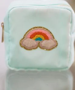 Hazel & Olive NEW ARRIVALS Square Rainbow Bag - Green