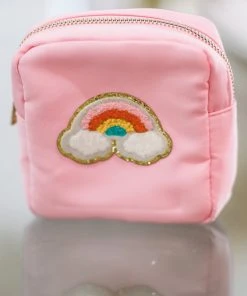 Hazel & Olive Square Rainbow Bag - Pink