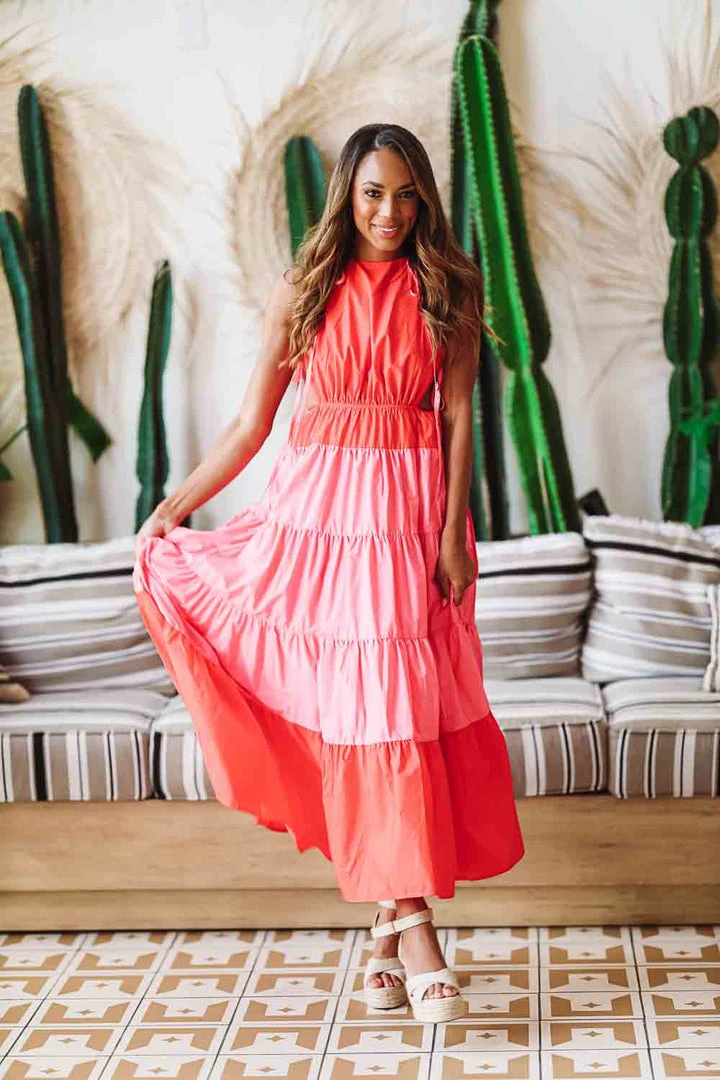 Hazel & Olive Stories To Tell Dress - Red And Pink 4 Hazel & Olive Stories To Tell Dress - Red And Pink