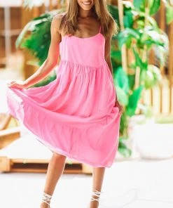 HAZEL & OLIVE Summer Stroll Dress - Pink NEW ARRIVALS