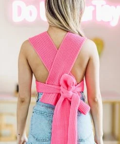 Hazel & Olive Take The Plunge Knit Crop Top - Hot Pink NEW ARRIVALS 9 Hazel & Olive Take The Plunge Knit Crop Top - Hot Pink NEW ARRIVALS