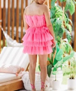 HAZEL & OLIVE Tulle Me Around Dress - Pink