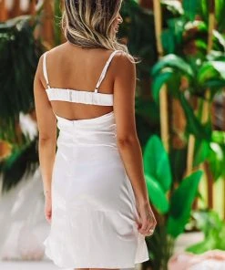 HAZEL & OLIVE You're A Dream Lingerie Dress - Off White
