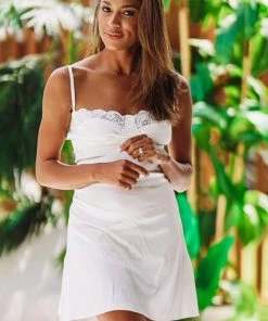 HAZEL & OLIVE You're A Dream Lingerie Dress - Off White